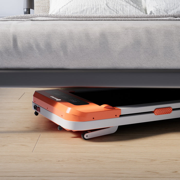 DeerRun Z10 12% Auto Incline Smart Walking Pad Treadmill with remote control-Orange - Sweatfully