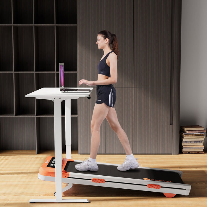 DeerRun Z10 12% Auto Incline Smart Walking Pad Treadmill with remote control-Orange - Sweatfully