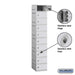 Salsbury 12" Wide Ten Tier Plastic Locker - 1 Wide - 6 Feet High - 18 Inches Deep - Gray - Assembled - Sweatfully