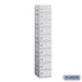 Salsbury 12" Wide Ten Tier Plastic Locker - 1 Wide - 6 Feet High - 18 Inches Deep - Gray - Assembled - Sweatfully