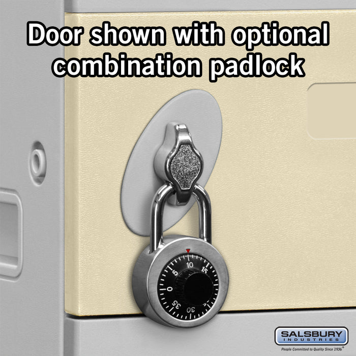 Salsbury 12" Wide Ten Tier Plastic Locker - 1 Wide - 6 Feet High - 18 Inches Deep - Tan - Assembled - Sweatfully