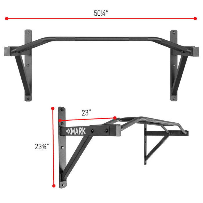 XMARK Commercial Wall Mounted Multi Grip Pull Up Bar Ranked #1 Men’s Health XM-9025 - Sweatfully