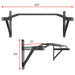 XMARK Commercial Wall Mounted Multi Grip Pull Up Bar Ranked #1 Men’s Health XM-9025 - Sweatfully