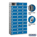 Salsbury 12" Wide Ten Tier Plastic Locker - 3 Wide - 6 Feet High - 18 Inches Deep - Blue - Unassembled - Sweatfully