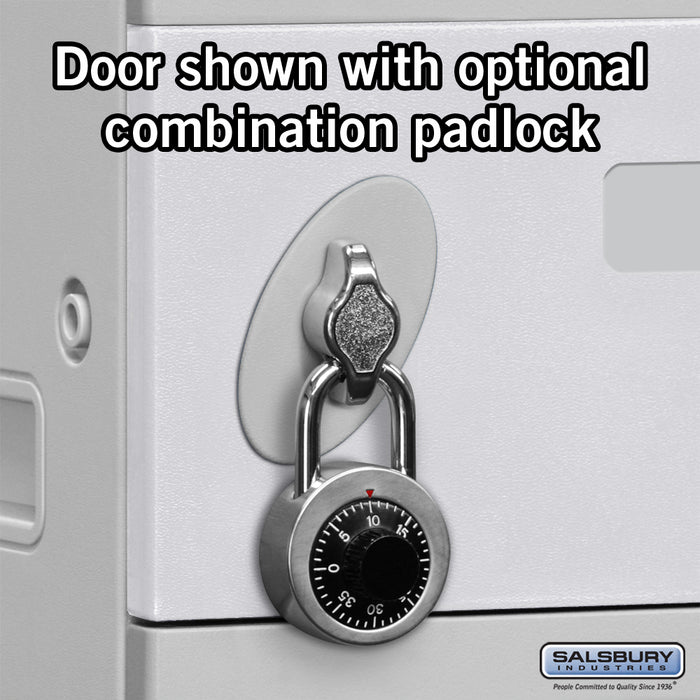 Salsbury 12" Wide Ten Tier Plastic Locker - 3 Wide - 6 Feet High - 18 Inches Deep - Gray - Assembled - Sweatfully