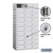 Salsbury 12" Wide Ten Tier Plastic Locker - 3 Wide - 6 Feet High - 18 Inches Deep - Gray - Unassembled - Sweatfully