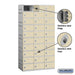 Salsbury 12" Wide Ten Tier Plastic Locker - 3 Wide - 6 Feet High - 18 Inches Deep - Tan - Assembled - Sweatfully