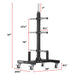 XMARK Commercial Olympic Weight Plate Tree on Castors with Dual Bar Holders XM-9055 - Sweatfully