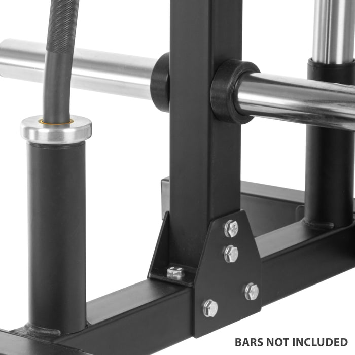 XMARK Commercial Olympic Weight Plate Tree on Castors with Dual Bar Holders XM-9055 - Sweatfully