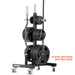 XMARK Commercial Olympic Weight Plate Tree on Castors with Dual Bar Holders XM-9055 - Sweatfully