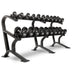 XMARK Round Commercial Urethane Dumbbells  (5-50 lb and 5-75 lb Sets) XM-9104-3316-550S - Sweatfully