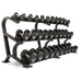XMARK 12-Sided Commercial Urethane Dumbbells (5-50 lb and 5-75 lb Sets) XM-9104-3323-550S - Sweatfully