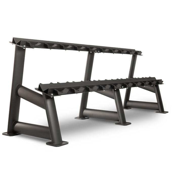 XMARK Commercial 2-Tier Dumbbell Rack - 10 Dumbbell Pairs XM-9104 - Sweatfully
