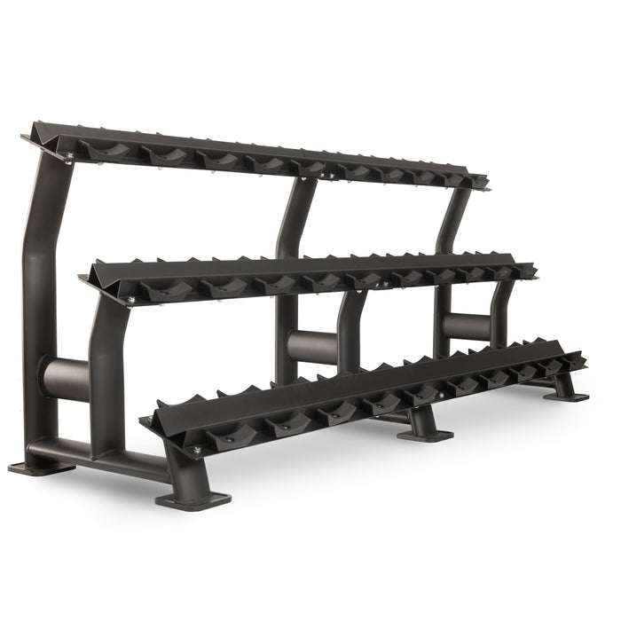 XMARK Commercial 3-Tier Dumbbell Racks - 15 Dumbbell Pairs XM-9106 - Sweatfully