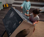 Evergreen- Children's Playhouse with Chalkboard Roof - Sweatfully