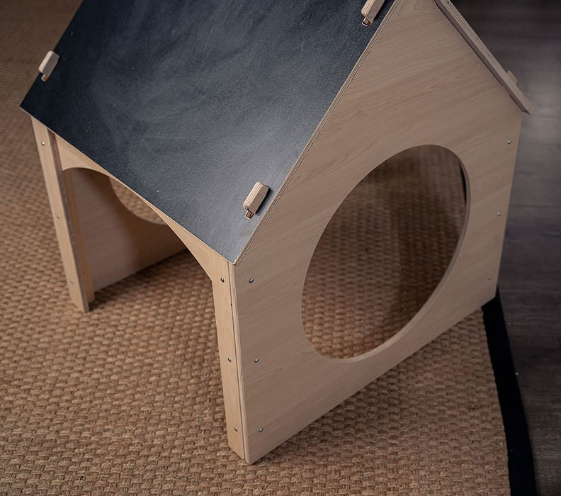 Evergreen- Children's Playhouse with Chalkboard Roof - Sweatfully
