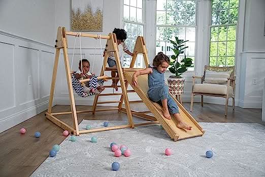 Juniper Folding Indoor & Outdoor Playset | Wooden Climber for Toddlers - Sweatfully