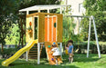 Forest - Modern Backyard Outdoor Swing Set 2 Swings And Trapeze Bar - Sweatfully