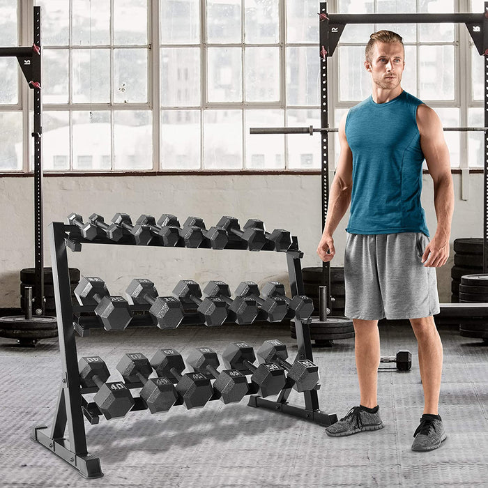 SFE 48" 3 Tier Dumbbell Rack - Sweatfully