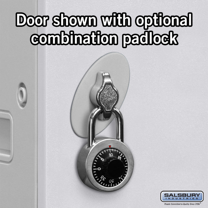 Salsbury 12" Wide Double Tier Plastic Locker - 1 Wide - 6 Feet High - 18 Inches Deep - Gray - Assembled - Sweatfully