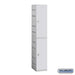 Salsbury 12" Wide Double Tier Plastic Locker - 1 Wide - 6 Feet High - 18 Inches Deep - Gray - Assembled - Sweatfully