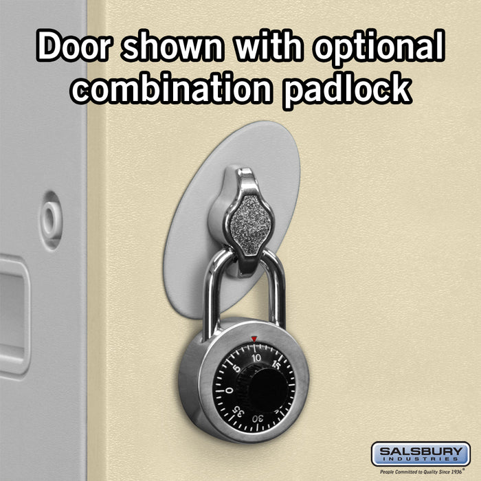 Salsbury 12" Wide Double Tier Plastic Locker - 3 Wide - 6 Feet High - 18 Inches Deep - Tan - Assembled - Sweatfully