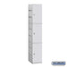 Salsbury 12" Wide Triple Tier Plastic Locker - 1 Wide - 6 Feet High - 18 Inches Deep - Gray - Unassembled - Sweatfully