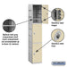 Salsbury 12" Wide Triple Tier Plastic Locker - 1 Wide - 6 Feet High - 18 Inches Deep - Tan - Assembled - Sweatfully