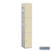 Salsbury 12" Wide Triple Tier Plastic Locker - 1 Wide - 6 Feet High - 18 Inches Deep - Tan - Unassembled - Sweatfully