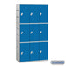 Salsbury 12" Wide Triple Tier Plastic Locker - 3 Wide - 6 Feet High - 18 Inches Deep - Blue - Unassembled - Sweatfully