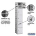 Salsbury 12" Wide Five Tier Plastic Locker - 1 Wide - 6 Feet High - 18 Inches Deep - Gray - Assembled - Sweatfully