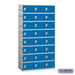 Salsbury 12" Wide Eight Tier Plastic Locker - 3 Wide - 6 Feet High - 18 Inches Deep - Blue - Assembled - Sweatfully