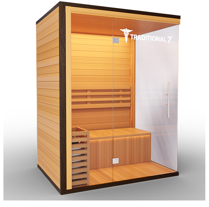 3 Person Home Steam Sauna | Traditional 7™ - Sweatfully