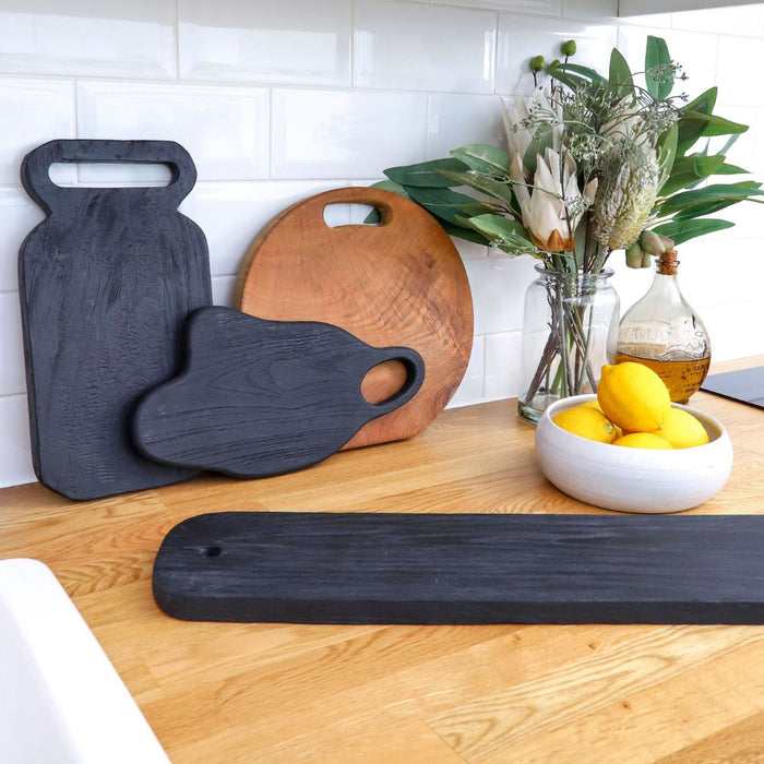 Teak Charcuterie/Cutting Board 24" - Sweatfully