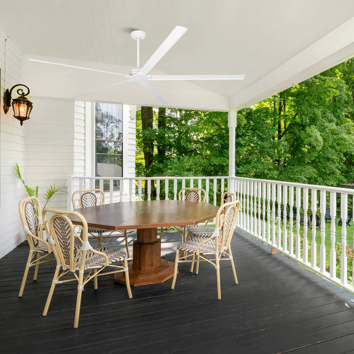 72 Inch 84 Inch Winni All-Aluminum IPX4 Outdoor Ceiling Fan with Remote Control - Sweatfully