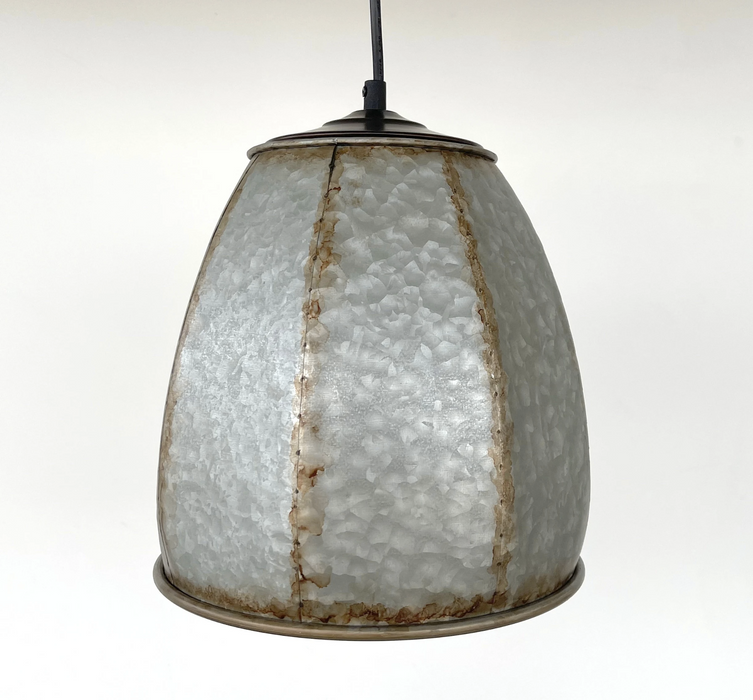 Rustic Octagon Galvanized Dome Industrial Pendant Light Fixture - Sweatfully