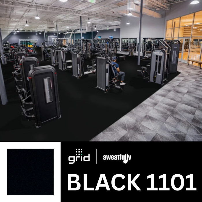 Grid Regrind Rubber Modx Tiles CORE Series Rubber Flooring with Flecks (1 sq. ft.) - Sweatfully