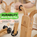 Juneberry 2-in-1 Wooden Scooter & Ride-On Toy for Toddlers - Sweatfully