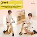 Juneberry 2-in-1 Wooden Scooter & Ride-On Toy for Toddlers - Sweatfully