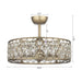 25" Modern Downrod Mount Crystal Fandelier with Lighting and Remote Control - Sweatfully