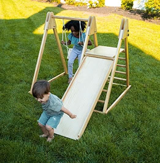 Juniper Folding Indoor & Outdoor Playset | Wooden Climber for Toddlers - Sweatfully
