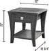 Furniture of America Amity End Table, Gray - Sweatfully