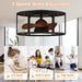 20" Kanpur Industrial Flush Mount Reversible Ceiling Fan with LED Lighting and Remote Control - Sweatfully