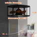 20" Kanpur Industrial Flush Mount Reversible Ceiling Fan with LED Lighting and Remote Control - Sweatfully