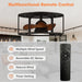 20" Kanpur Industrial Flush Mount Reversible Ceiling Fan with LED Lighting and Remote Control - Sweatfully
