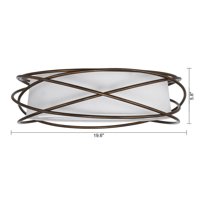 20" Modern Brown LED Flush Mount Ceiling Light - Sweatfully