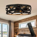 21" Ahmedabad Industrial DC Motor Flush Mount Reversible Ceiling Fan with LED Lighting and Remote Control - Sweatfully