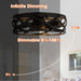 21" Ahmedabad Industrial DC Motor Flush Mount Reversible Ceiling Fan with LED Lighting and Remote Control - Sweatfully