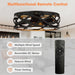 21" Ahmedabad Industrial DC Motor Flush Mount Reversible Ceiling Fan with LED Lighting and Remote Control - Sweatfully