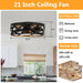 21" Ahmedabad Industrial DC Motor Flush Mount Reversible Ceiling Fan with LED Lighting and Remote Control - Sweatfully